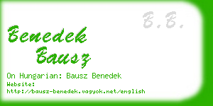 benedek bausz business card